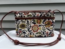Vera Bradley Floral Crossbody Bag Multicolor Top Zipper Adjustable Strap Pockets