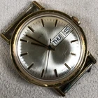 Vintage Timex Mercury Men Dress Day Date Mechanical Wind 34mm Watch No Band