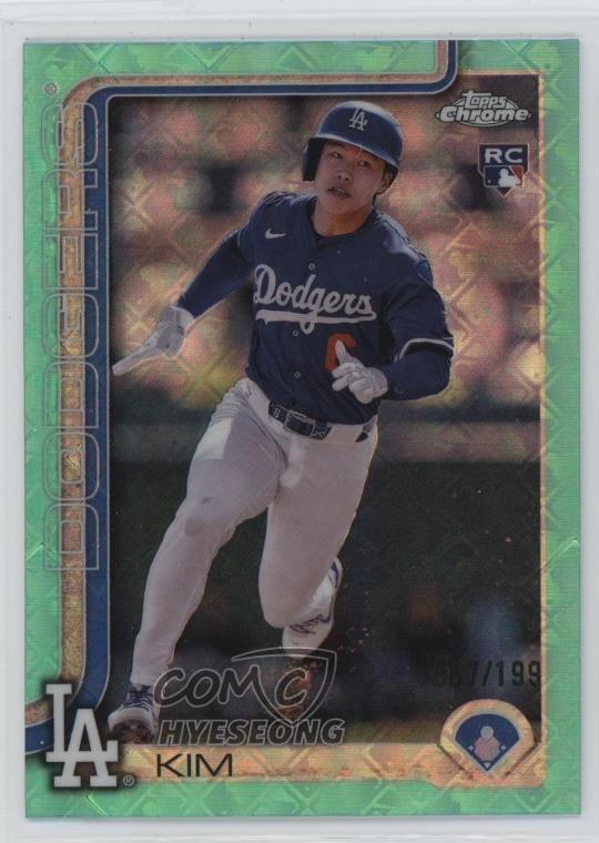 2025 Topps Chrome Logofractor Edition Aqua Refractor /199 Hyeseong Kim #152 18ye