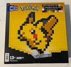 Mega Construx Pokemon Pikachu, Pixel Art, 400 Piece Building Toy Set New