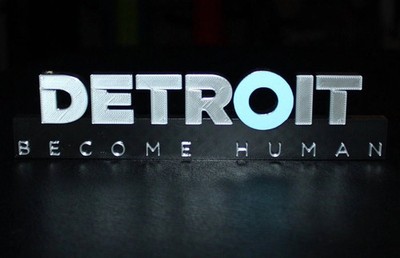 Detroit Become Human Jumbo 13.7 in 3D printed Logo Sign Wall Desk Shelf Art