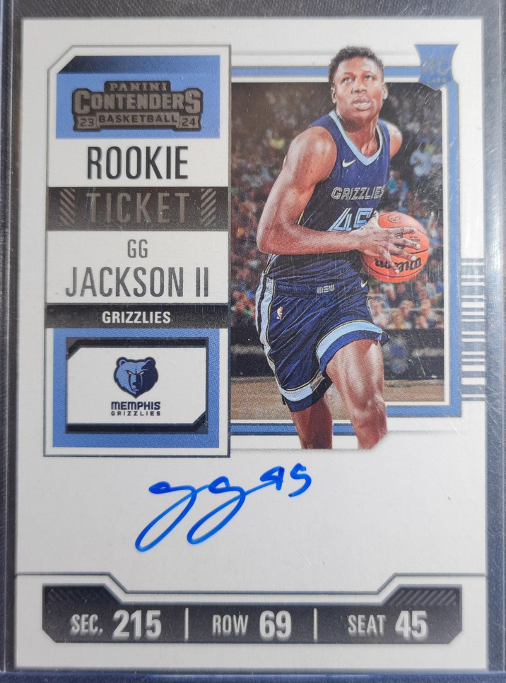 GG Jackson II 2023-24 Panini Contenders Auto Rookie Ticket RC Grizzlies #127