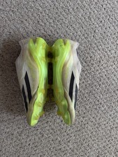 Adidas X Crazyfast.3 LL Laceless Firm Ground Soccer Cleats White/Lucid Lemon 8