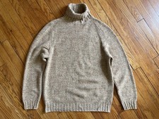 Taglia 52 - BRIONI Girocollo Marrone Beige Marmo Cashmere Made in Italy anni 70 Uomo M/L