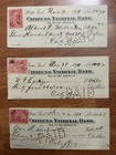 United States 1899 Three Old " Citizens National Bank ". Peru, Indiana Bank Chec — photo 1