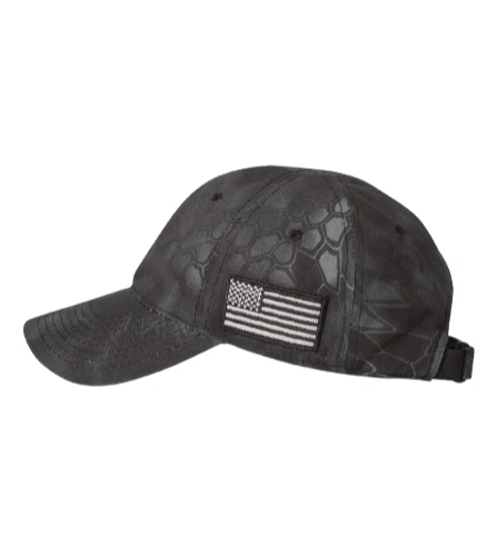 Outdoor Cap NEW Kryptek Camo Hat American Flag Patch Duck Canvas Adjustable Cap - Image 3 of 4