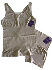 Yummie Size 2X/3x Lightweight Seamless Set Tank Top & Shortie Control
