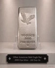 100 oz American Bald Eagle Cast .9999 Fine Silver Bullion Ingot Bar 100 Troy Oz