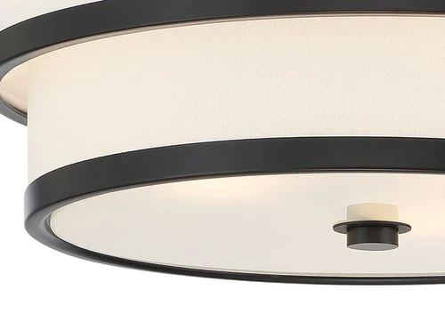 Minka Lavery 2444 Cascade 3 Light 15"W Flush Mount Drum Ceiling - Coal - Picture 2 of 8