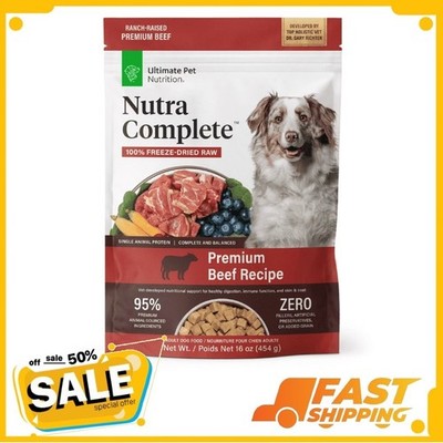 Ultimate Pet Nutrition Nutra Complete Premium Beef Freeze-Dried Raw Dog Food