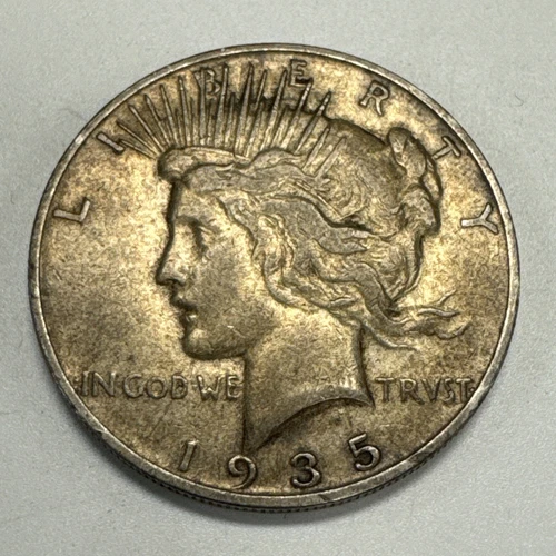 1935-S $1 Peace Silver Dollar F-VF.
