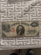 1917 $1 One Dollar Legal Tender Red Seal Large Note D17874768A