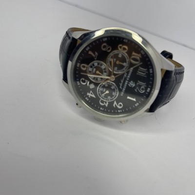 Brooks Brothers Quartz Stainless 5ATM Water Resistant Black Dial