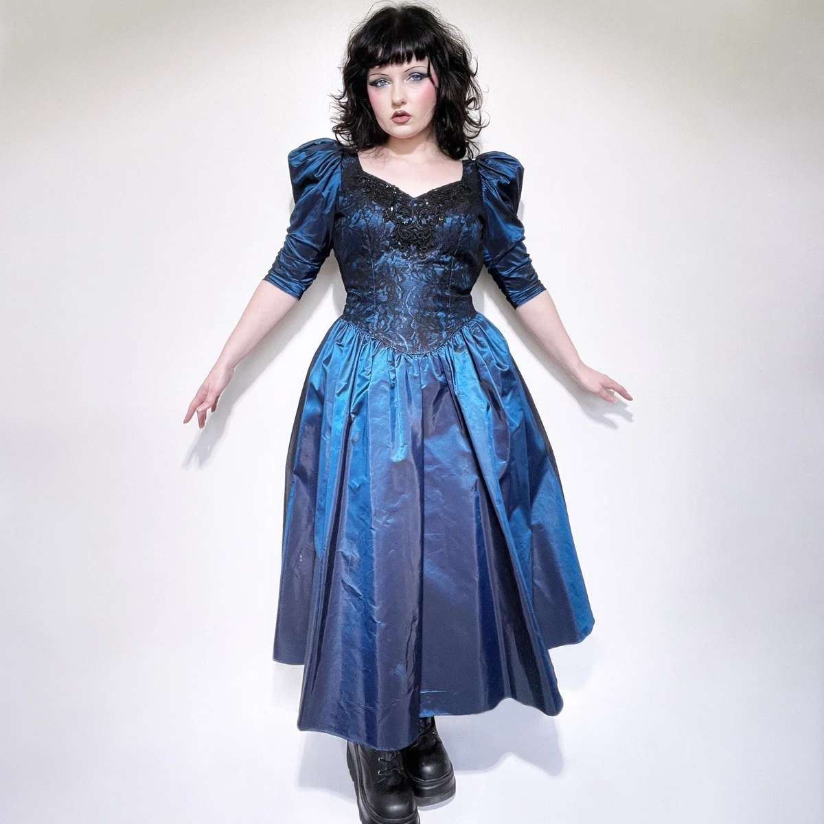 Goth Blue Vintage Dresses for Women for sale