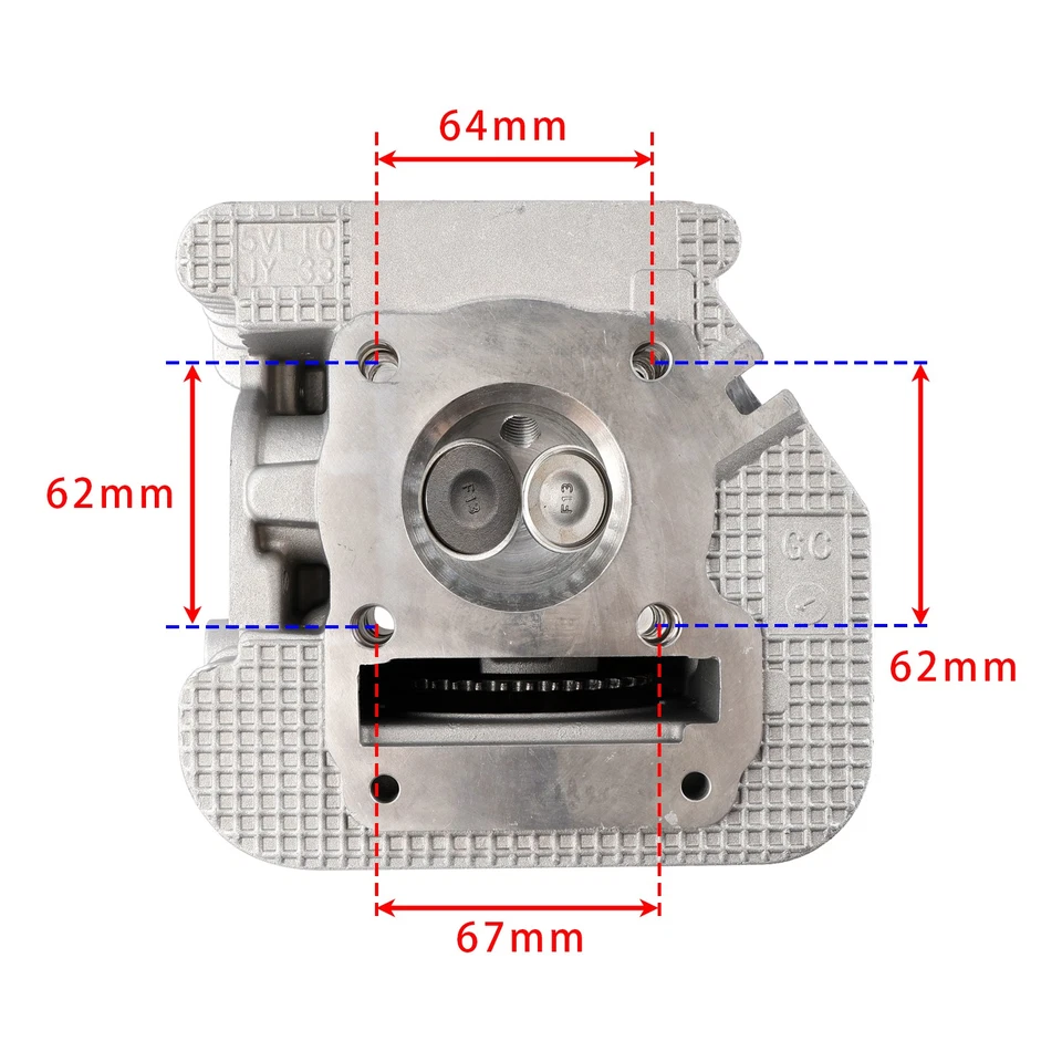 Engine Head Cylinder without EGR Fits Yamaha TT-R125 TTR125E TTR125LE 2000-2022 - Imagem 3 de 4