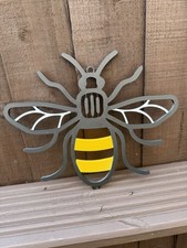 Manchester Bee Wall Decor 3D Printed Modern Art, Black and Yellow
