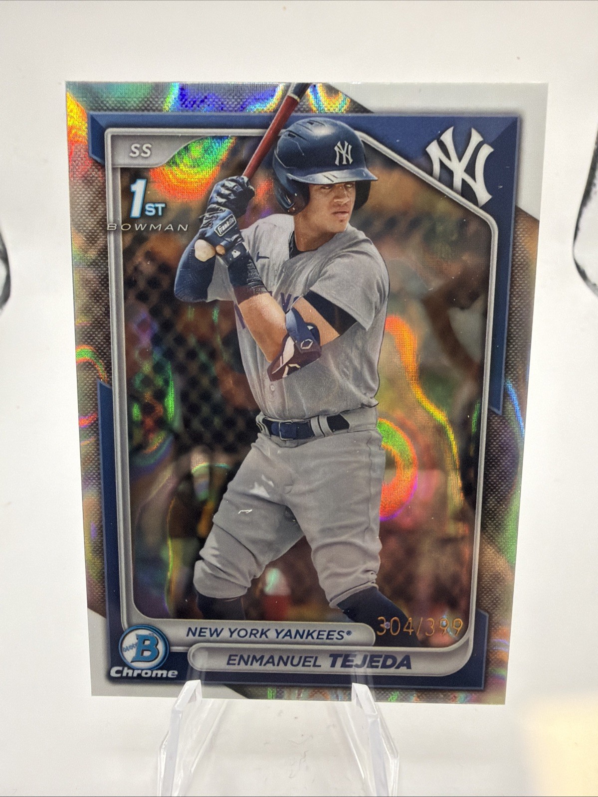 2024 Bowman #BCP-103 Enmanuel Tejeda Chrome Lava Refractor /399 Yankees