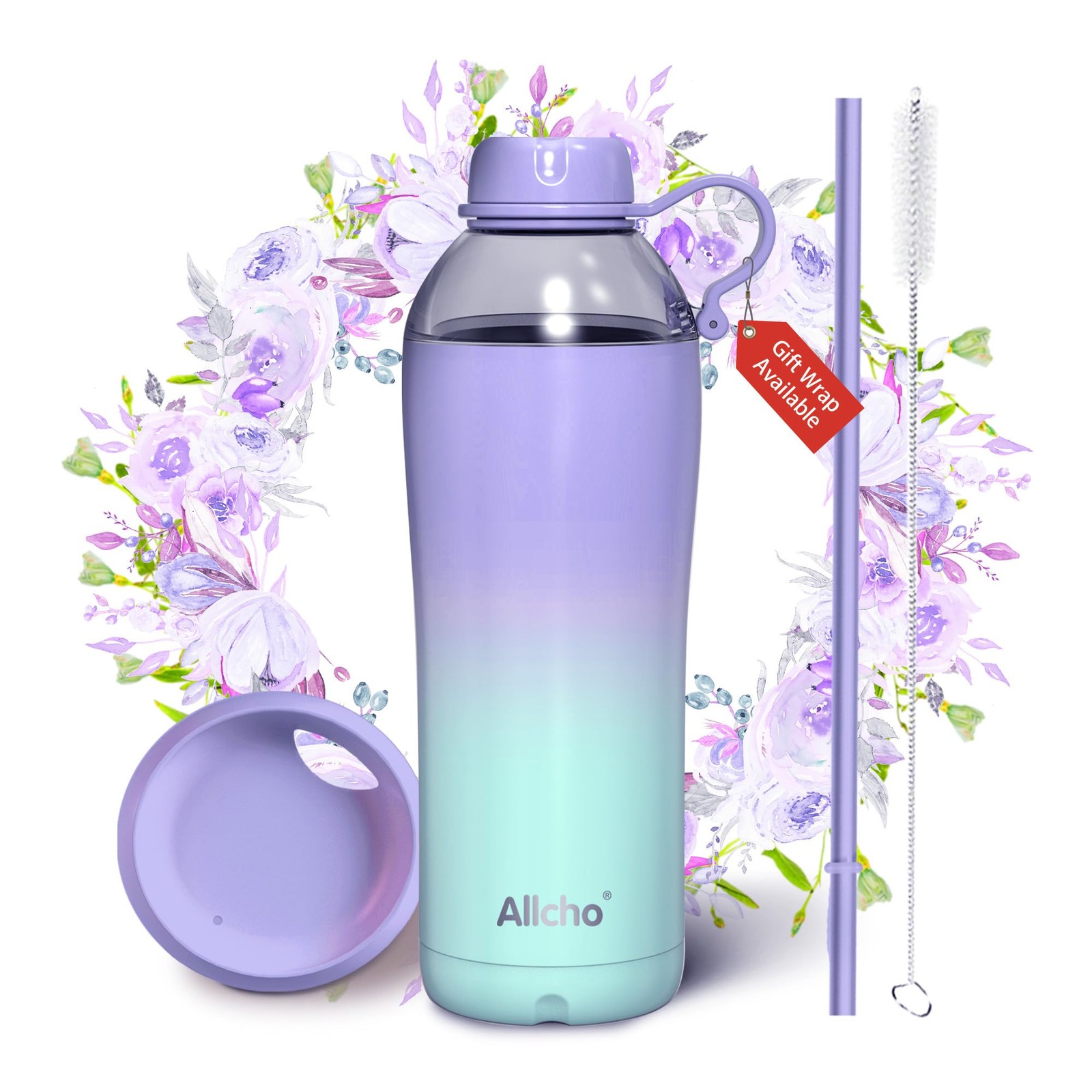 For Women 18 Oz Stainless Steel Water Bottles Double Wall