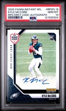 2025 Panini Instant Kyle McCord RPS Rookie RC Auto #26/99 PSA 10 Gem Mint Eagles