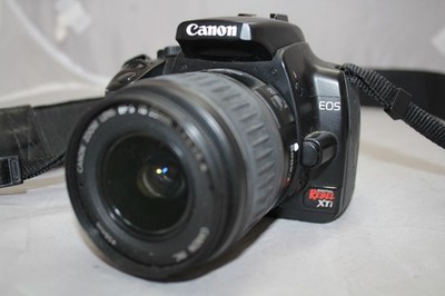 Canon EOS Digital Rebel XTi DSLR Camera w/ EF-S 18-55mm Lens + Battery