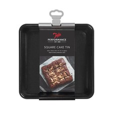 Image of Tala Performance, Loose Base Square Cake Tin, Professional 20 x 20cm, Black