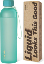 Slim Pro Water Bottle 32Oz, Plastic Water Bottle Bpa-Free, Facetted Rubberized G