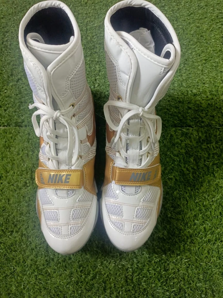 Zapatos de boxeo Nike Hyper KO dorados blancos para hombre en todas las tallas Foto 4 de 4