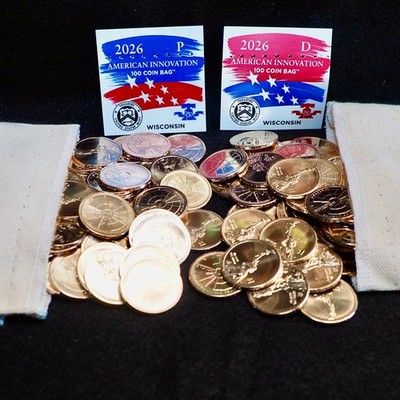 2026 P&D American Innovation Wisconsin $1 Coin Set BU UNC Cray Supercomputer