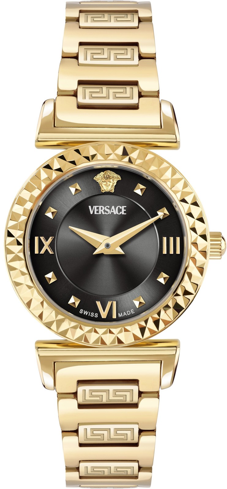 Versace VEGFA0825 Mini Vanity gold black Stainless Steel Women's Watch NEW