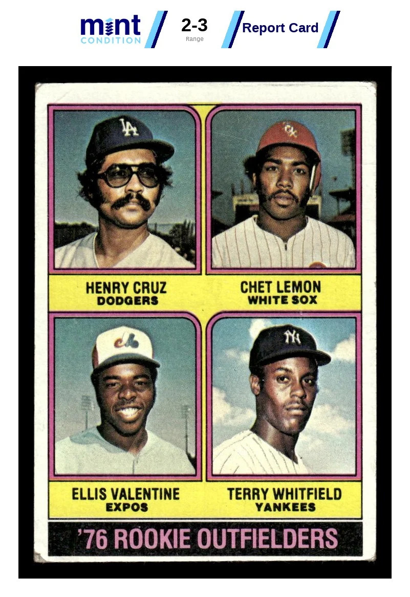 1976 TOPPS CHET LEMON 590 VG RC MCG 3 BASEBALL