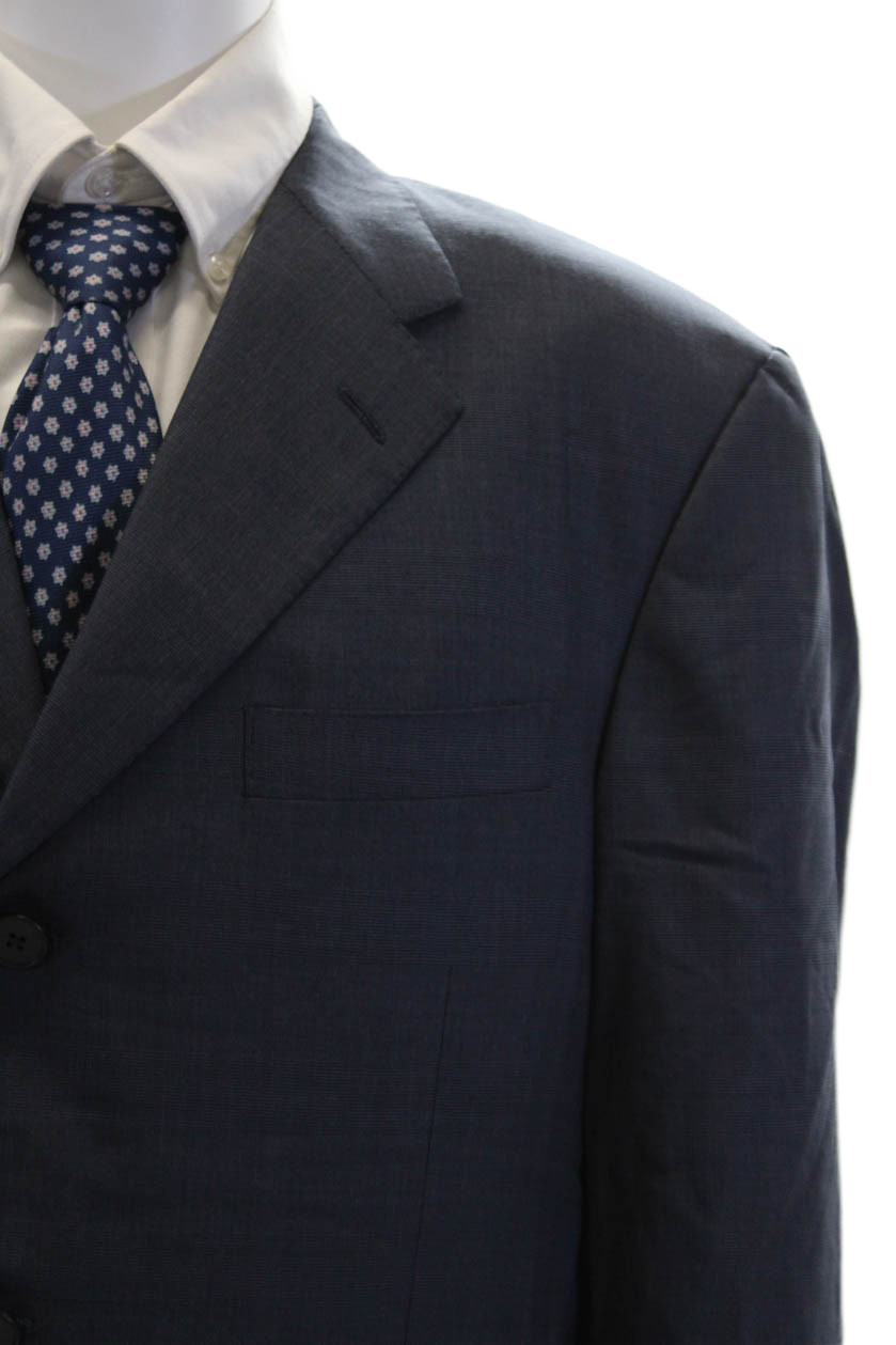 Hickey Freeman Mens Solid Wool Single Breasted Bl… - image 2