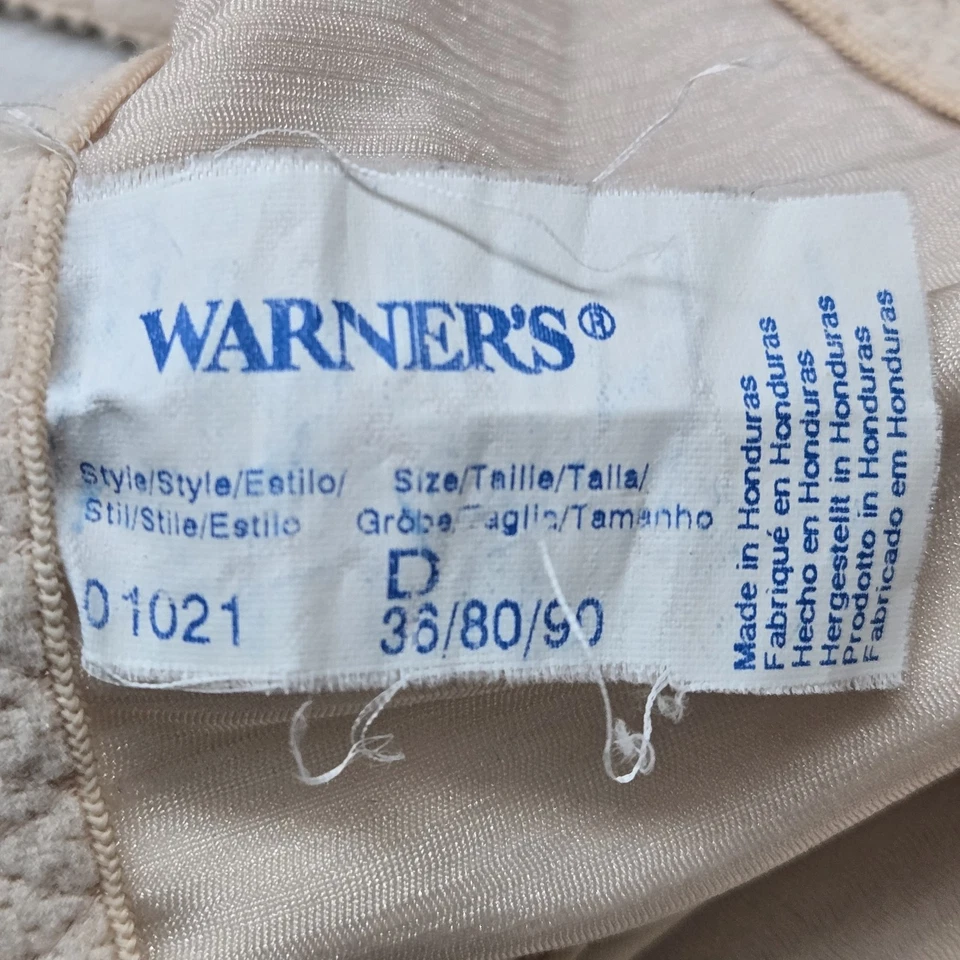 Warner's Women Bra 36D Beige 1021 Minimizer Front Closure Underwired Lace - Image 4 of 4