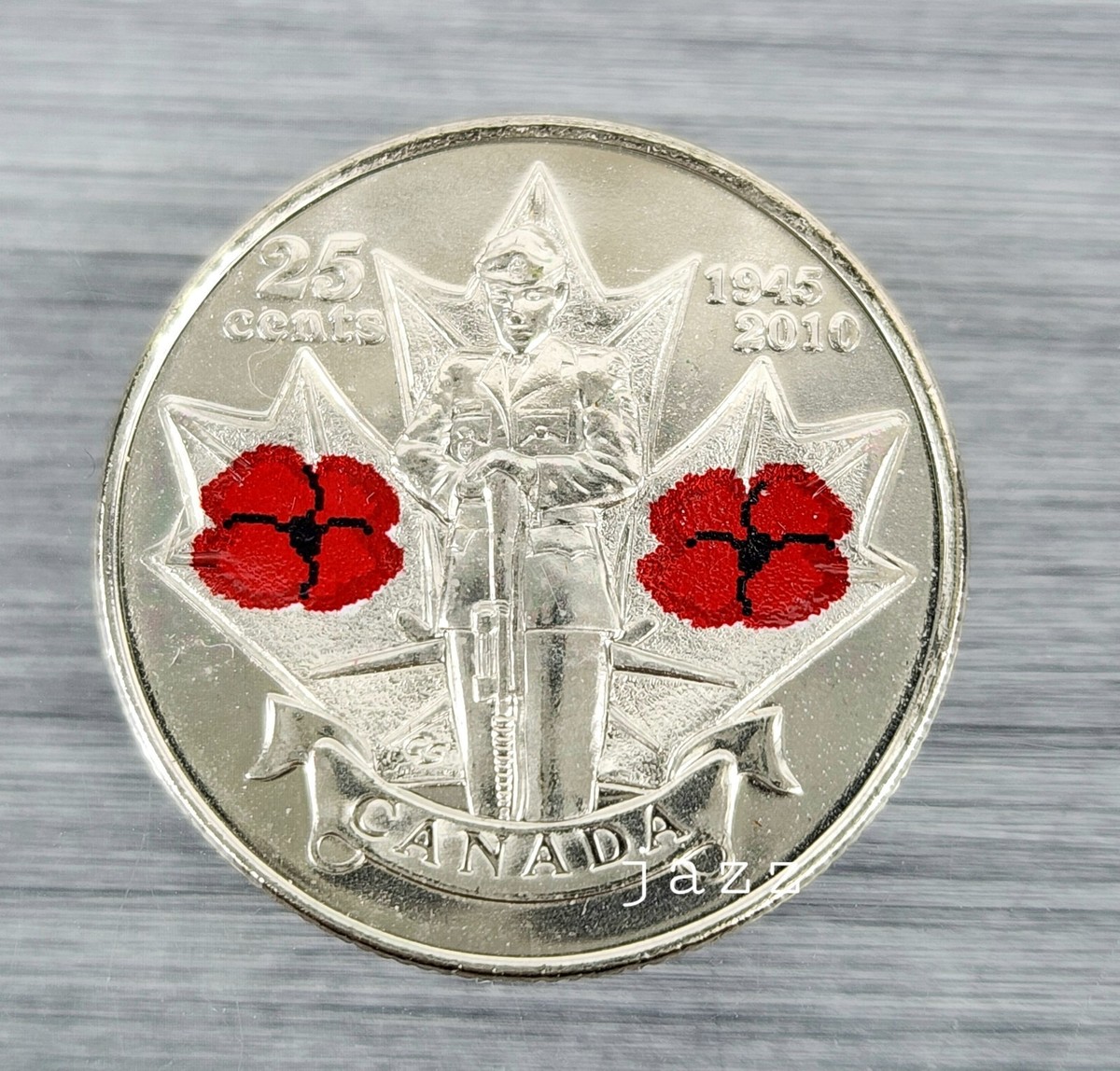 Révolution française et « vandalisme » 1945-2010 Canadian 25 Cent Remembrance Poppy/WWII 65th Anniv