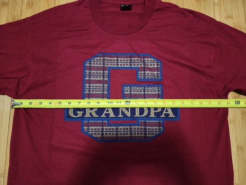 Vintage 90s Fruit Of The Loom Grandpa Shirt Men's XL Red Pullover Short Sleeve - Picture 4 of 8