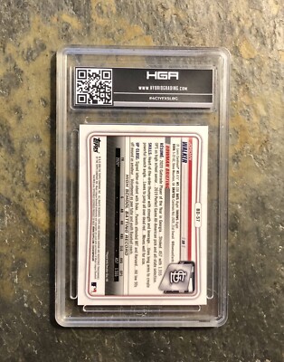 2020 Bowman Draft Chrome Sapphire Jordan Walker BD57 HGA 9