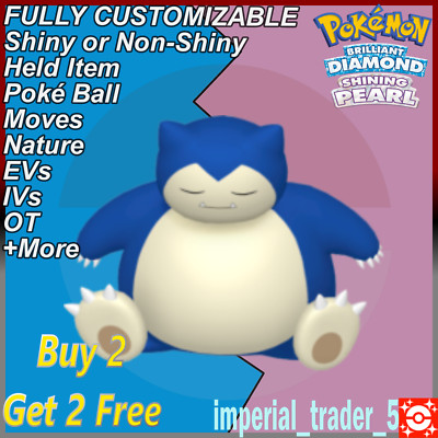 Pokemon Brilliant Diamond & Shining Pearl   Shiny Snorlax   6IV Customizable