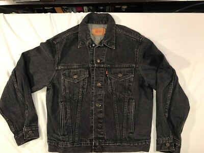 Vintage Levis 70506 0259 Black Denim Trucker Jacket Men