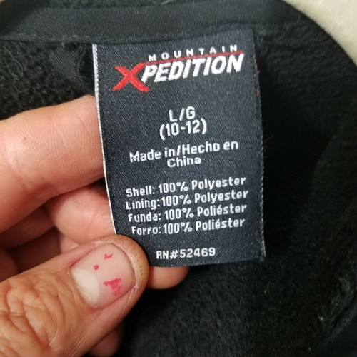 Kid's Mountain Xpedition Black Jacket Size L (10-12) you can see some spots - Picture 7 of 7