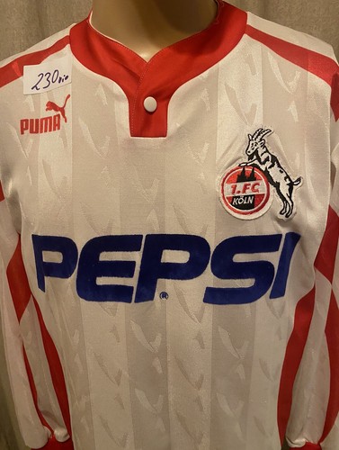 1.FC Köln Original Puma Langarm Matchworn Trikot 1993/94 "PEPSI" + Nr.9 Gr.M - Picture 5 of 12