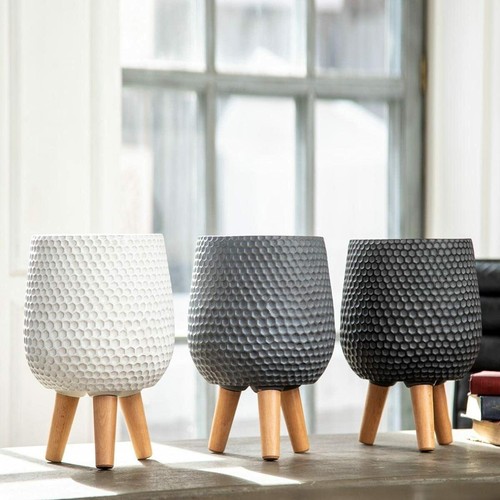 Indoor Plant Pots IDEALIST Honeycomb Style Egg Flower Pots on Legs - Picture 7 of 48