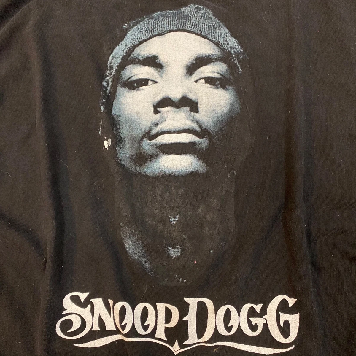 VTG Snoop Dogg Dogfather Rap T RePrint Big Face USA Parking Lot Graphic Spellout