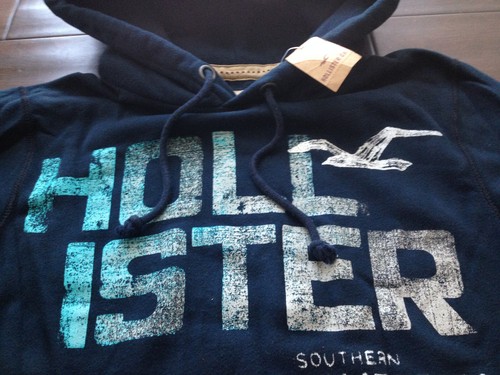 【New】Hollister Men s【HCO Seagull 1922 SOUTHERN CALIFORNIA Fleece Hoodie】Navy @L - Picture 10 of 16
