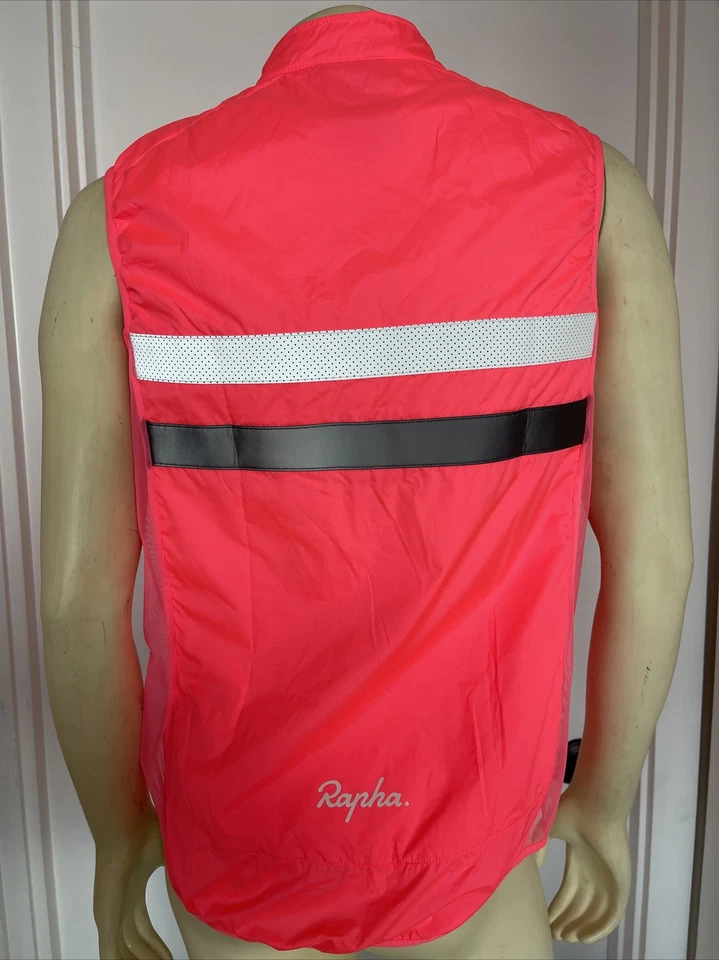 Chaleco chaleco aislante Rapha RCC Brevet para hombre rosa de alta visibilidad talla XL Foto 4 de 4