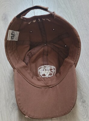 Ariat Western Womens Hat Baseball Cap Lace Overlay Brown  display picture 3