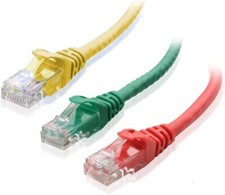 InstallerCCTV Cat5E Rj45 LAN UTP Network Patch Cord 7Ft 3 Packs Red Green Yellow