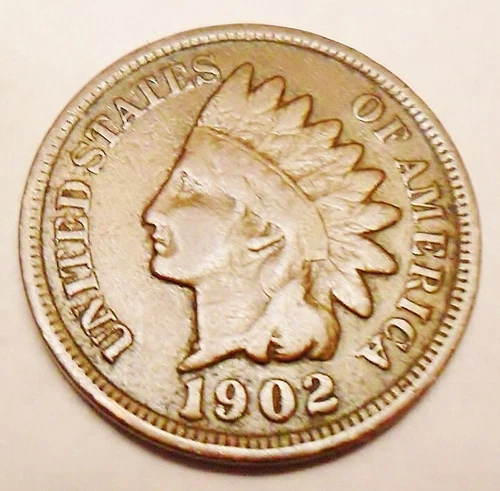 1902 P Indian Head Cent Penny  *F - FINE*   **FREE SHIPPING**