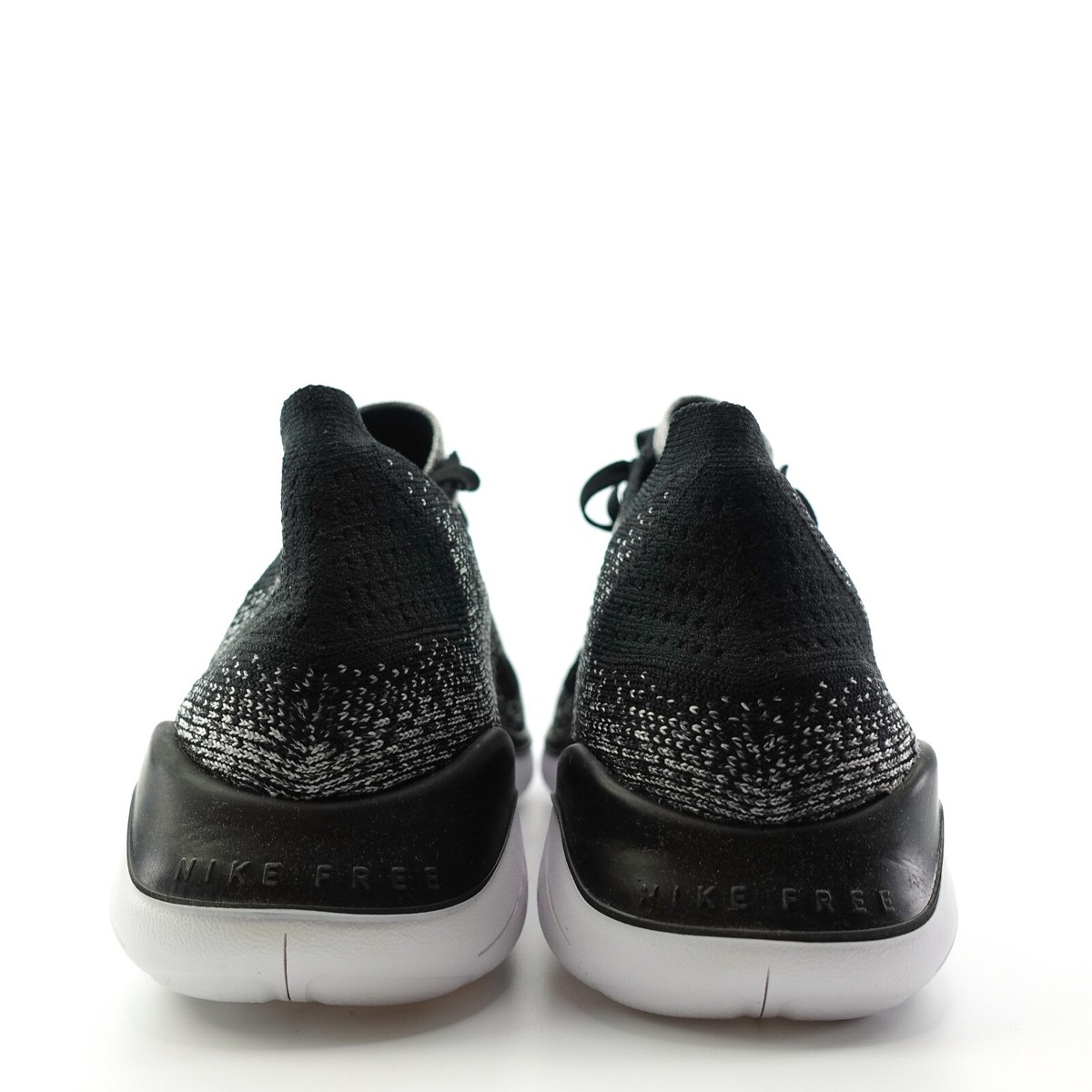 Nike Free RN Flyknit 2018 942838-101 Mens Size 8 Black White Oreo Running Shoes Nike Free Run Flyknit 2018 Men main image 4