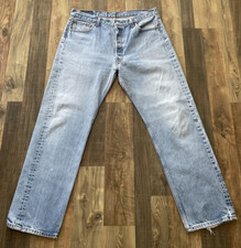 Levi's 501 XX Denim Jeans size W36 L30 Made in Mexico 501-0000 distressed