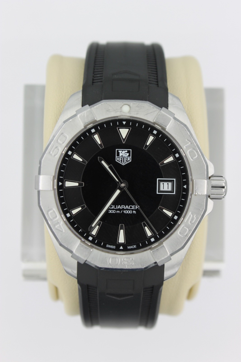 Tag Heuer Mens Aquaracer Series Watch Black Rubber