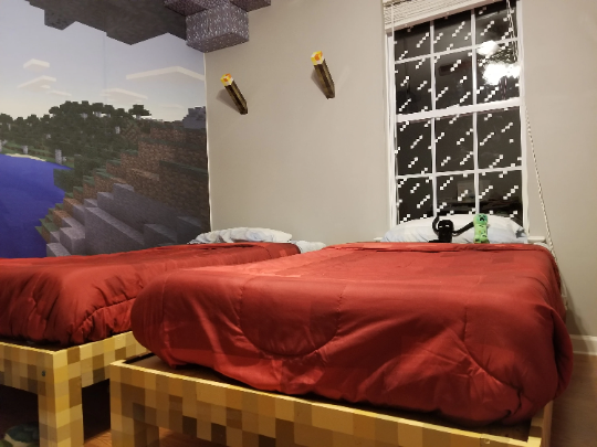 Pixel window stickers decals Minecraft style Boys Girls